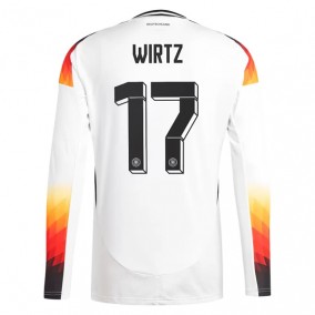 Prima Maglia Germania Wirtz 17 Euro 2024 Manica Lunga